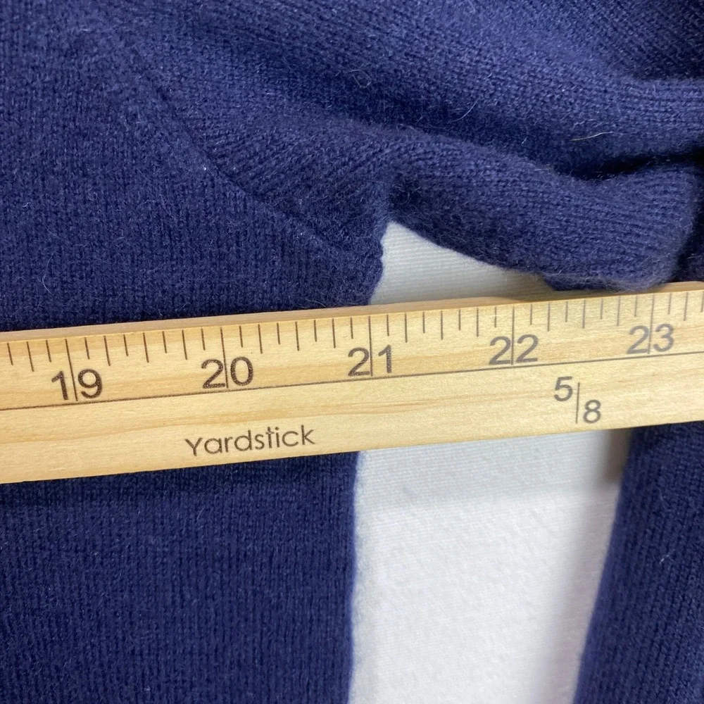 Polo Ralph Lauren Mens 100% Cashmere Quarter Zip Sweater Hunter Navy Blue M NWT